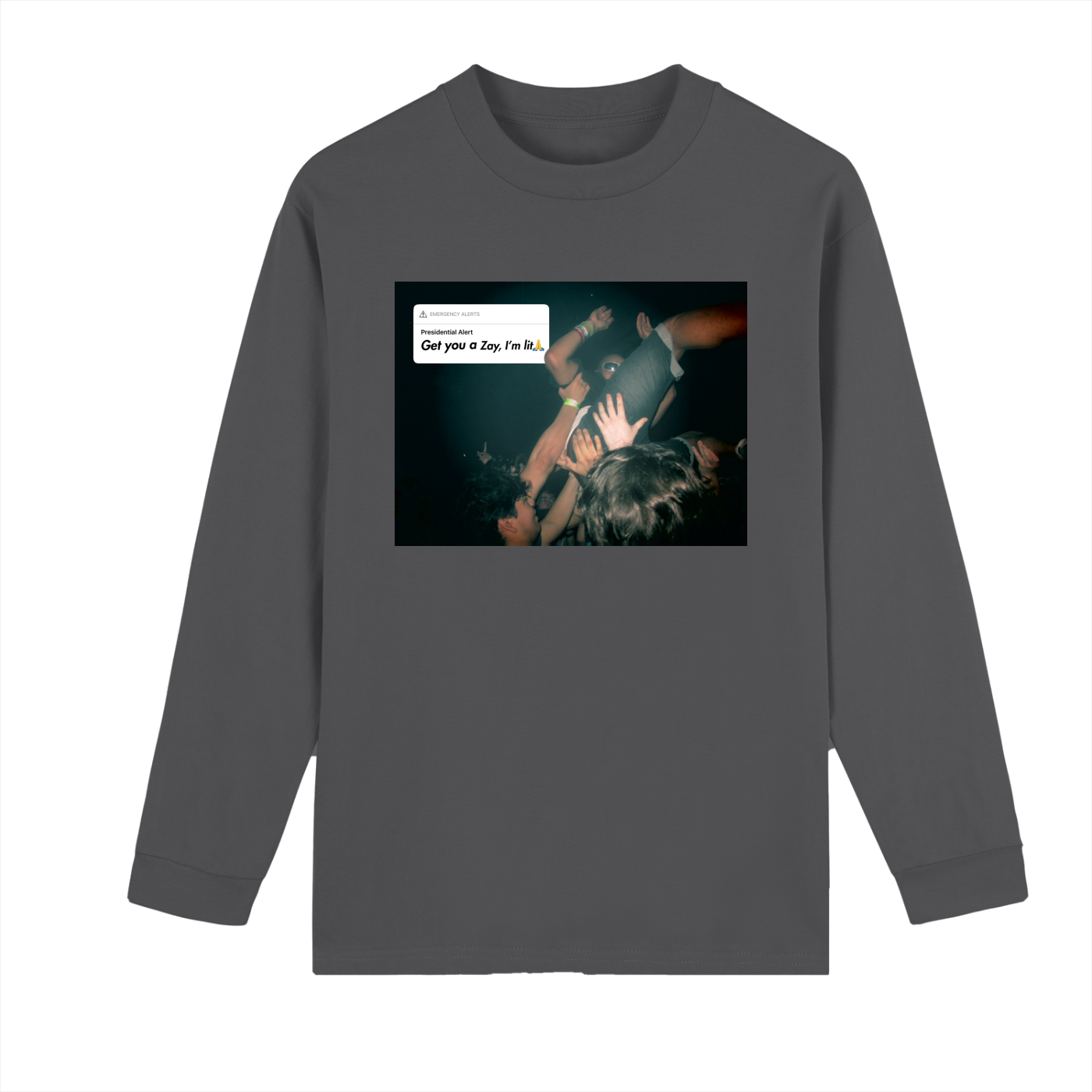 Crew Neck Drop Shoulder Long Sleeve Shirt