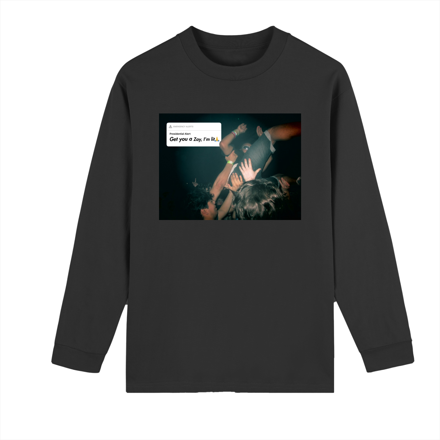 Crew Neck Drop Shoulder Long Sleeve Shirt